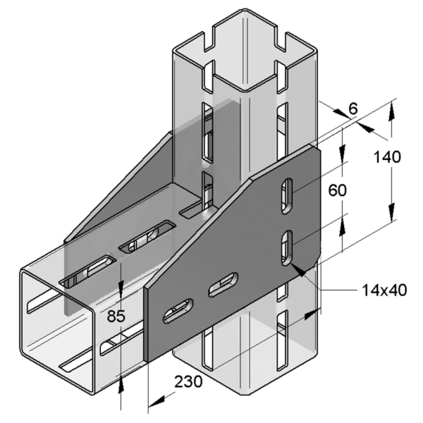 TekSpan Modular Steel Frames System Centum Ecklasche L XL 100 IsoBEM