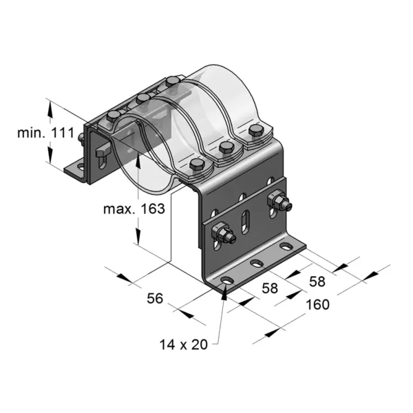 TekSpan Modular Steel Frames System TekSpan® Fixpoint Bracket HV2